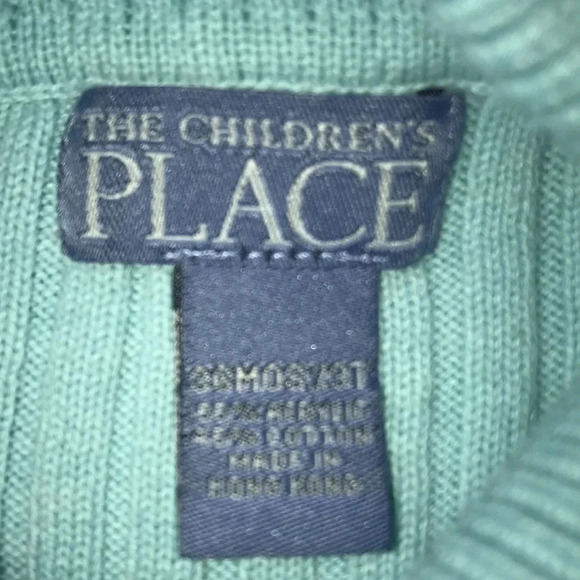The Children’s Place ribbed scalloped sky blue sweater size 3T - Picture 3 of 4